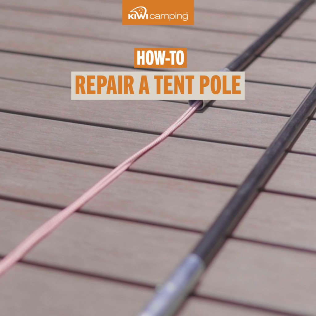 kiwi camping how to repair a tent pole step by step