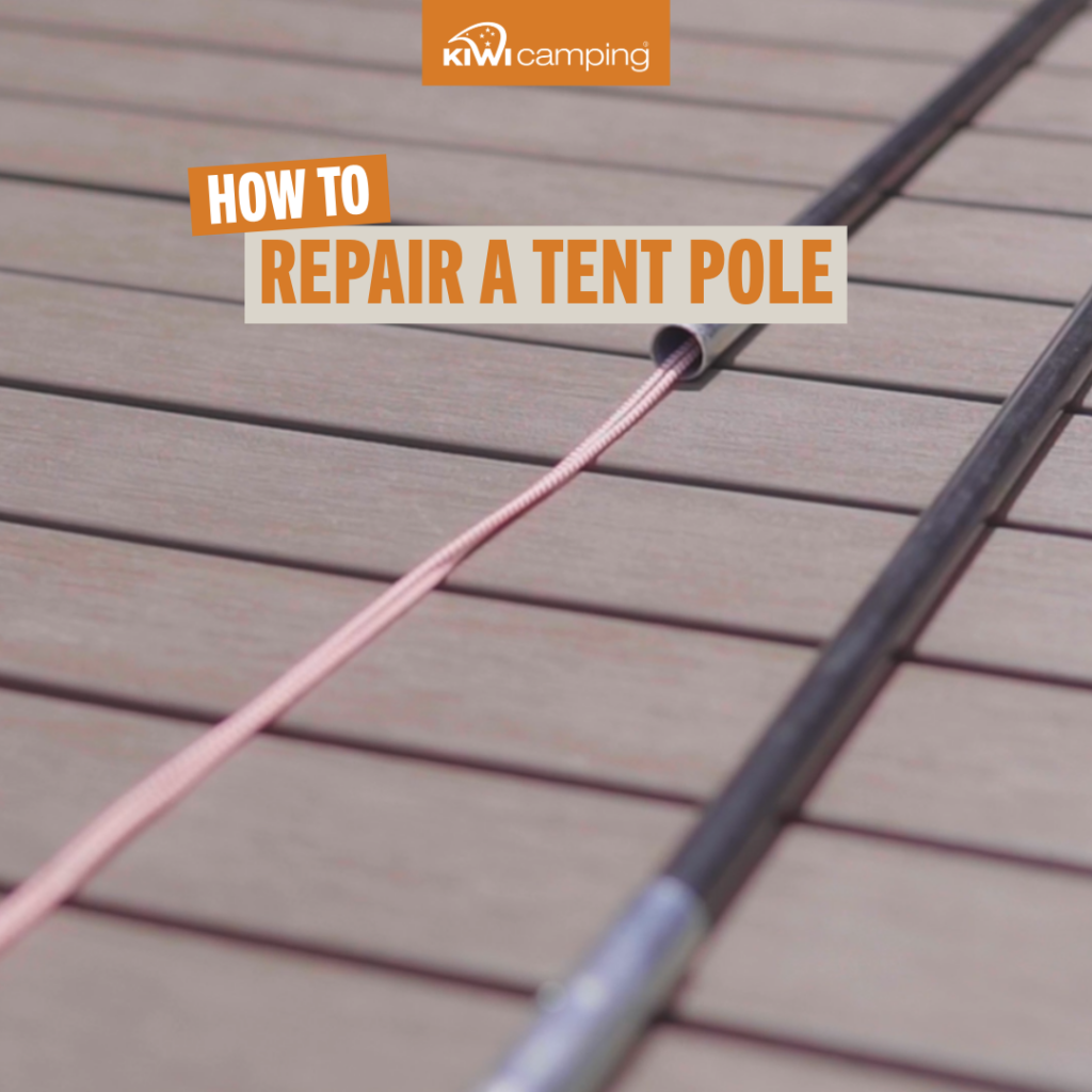 kiwi camping how to repair a tent pole video