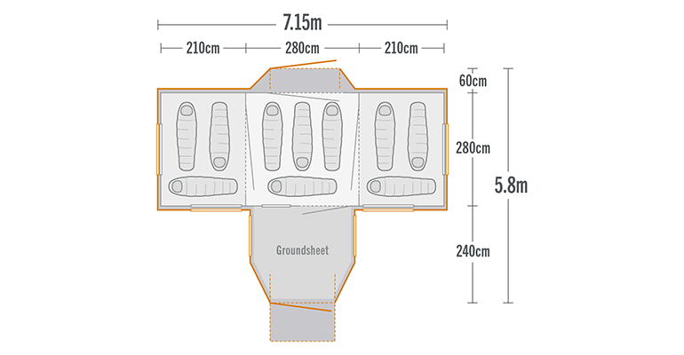 kiwi camping takahe 10 blackout floor plan KC072 126