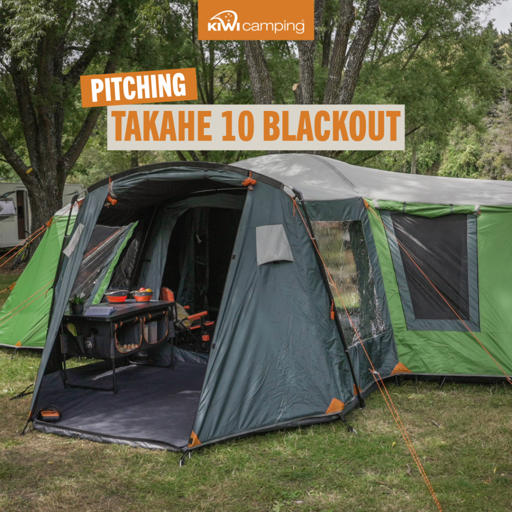 kiwi camping takahe 10 blackout pitching video