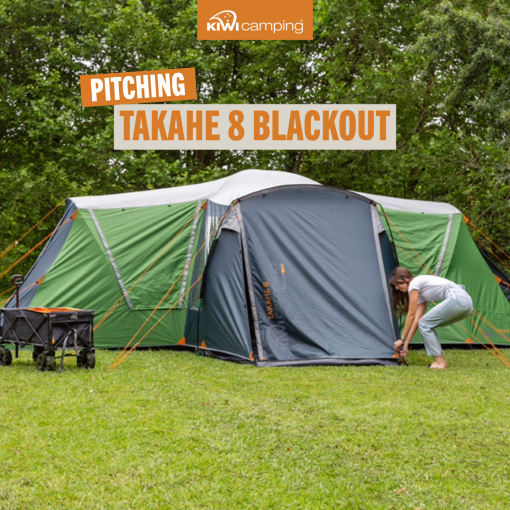 kiwi camping takahe 8 blackout pitching video