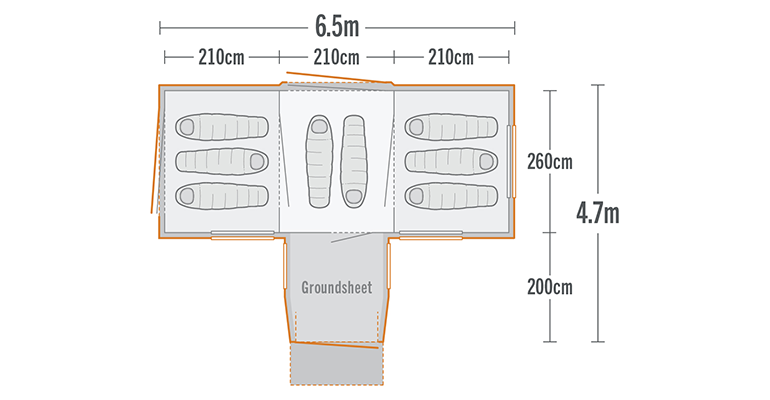 kiwi camping takahe 8 floor plan KC072 367