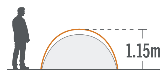 kiwicamping kc072 105 weka 2 hiker tent cross section