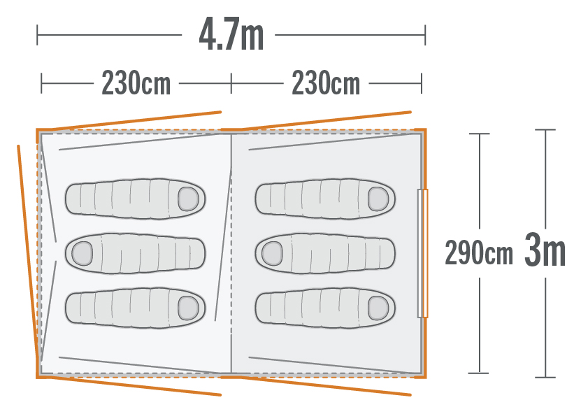 kiwicamping kc072 720 falcon 6 ezi up floor plan